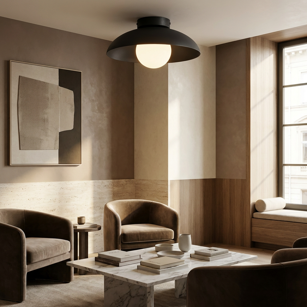 Radiant Translucent Glow Nordic Glass Ceiling Light lifestyle image - Higgsfield lux20v1 - a14