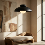 Radiant Translucent Glow Nordic Glass Ceiling Light lifestyle image - Higgsfield lux20v1 - a16