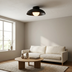 Radiant Translucent Glow Nordic Glass Ceiling Light lifestyle image - Higgsfield lux20v1 - a17