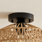Woven Lantern Boho Radiance Rattan Ceiling Light lifestyle image - Higgsfield lux20v1 - a4