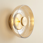 The Shimmering Glow Premium Minimalist Brass Wall Light lifestyle image - Higgsfield lux20v1 - a1