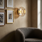 The Shimmering Glow Premium Minimalist Brass Wall Light lifestyle image - Higgsfield lux20v1 - a6