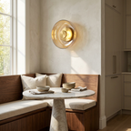 The Shimmering Glow Premium Minimalist Brass Wall Light lifestyle image - Higgsfield lux20v1 - a10