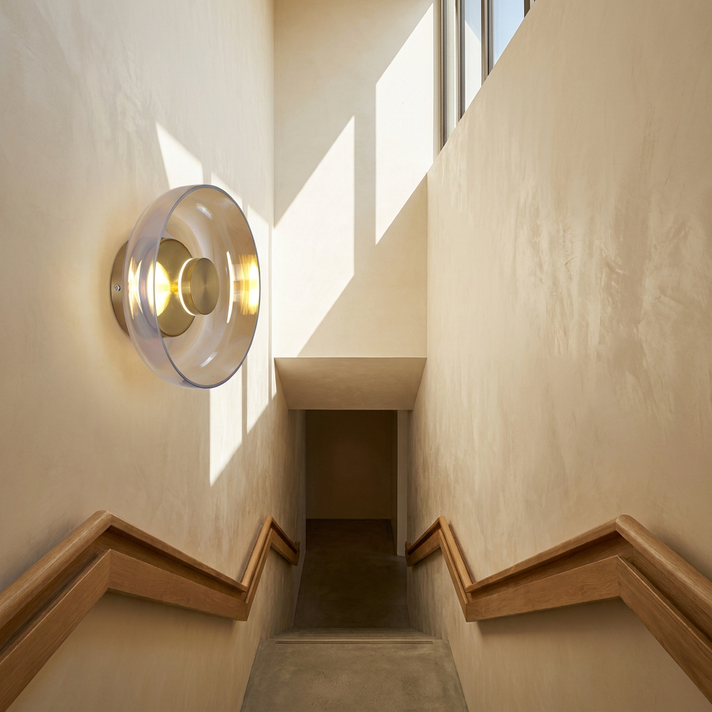 The Shimmering Glow Premium Minimalist Brass Wall Light lifestyle image - Higgsfield lux20v1 - a11