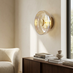 The Shimmering Glow Premium Minimalist Brass Wall Light lifestyle image - Higgsfield lux20v1 - a19