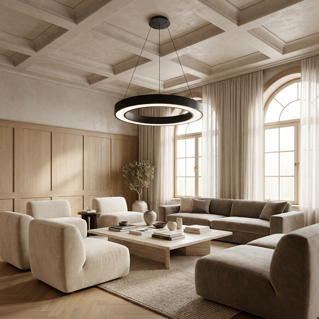 Heaven's Radiance Ceiling Light lifestyle image - Higgsfield lux20v1 - a14