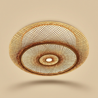 Serenity Natural Bamboo Boho Ceiling Light lifestyle image - Higgsfield lux20v1 - hero