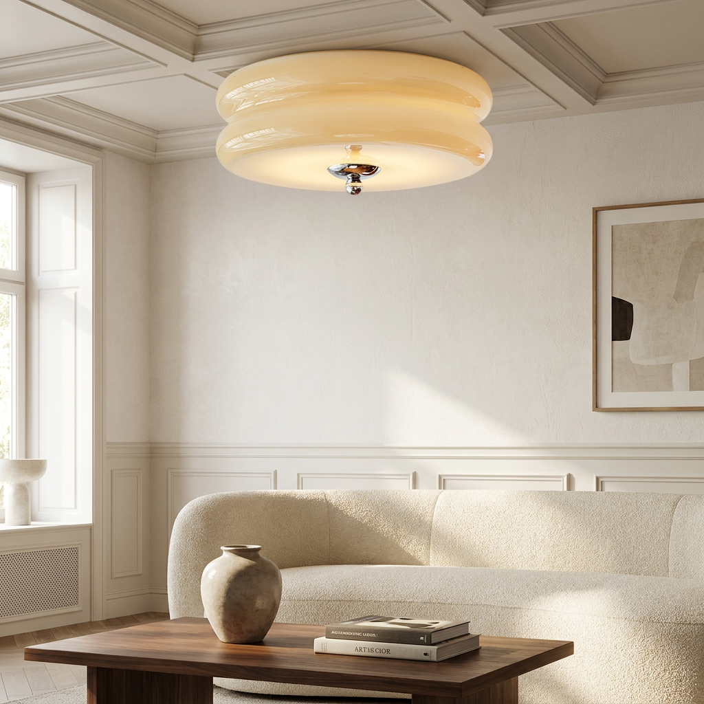Suspended Glow Ceiling Light lifestyle image - Higgsfield lux20v1 - a19