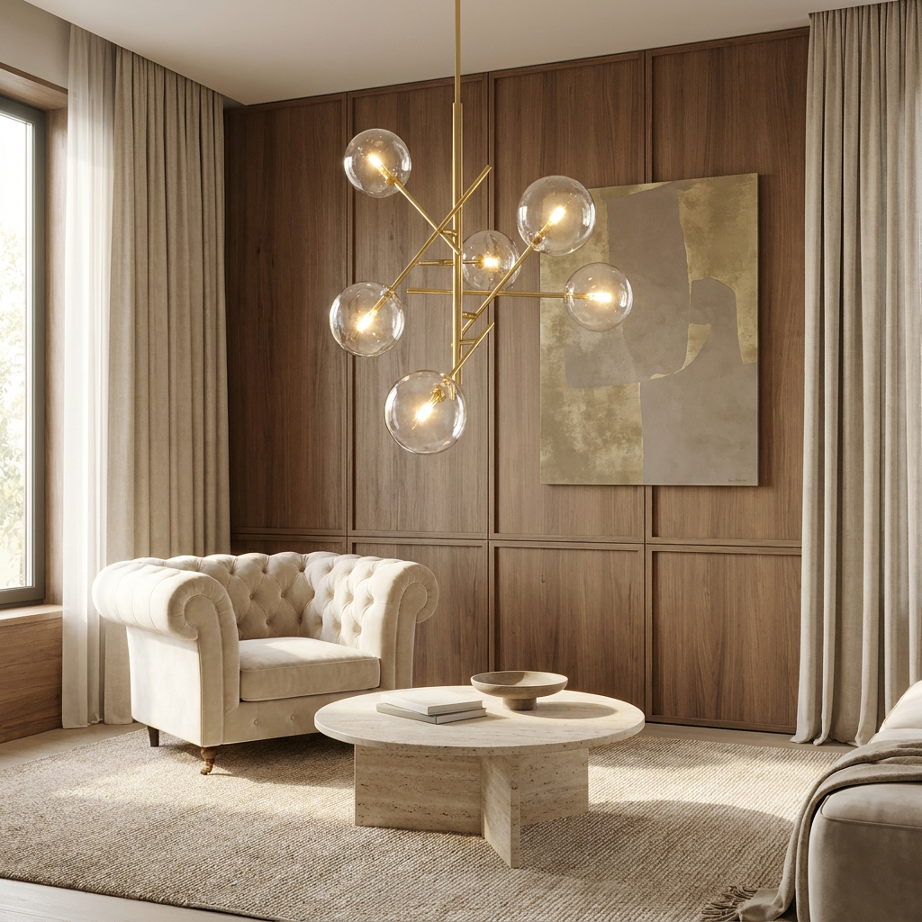 The Golden Sphere Delight lifestyle image - Higgsfield lux20v1 - a14
