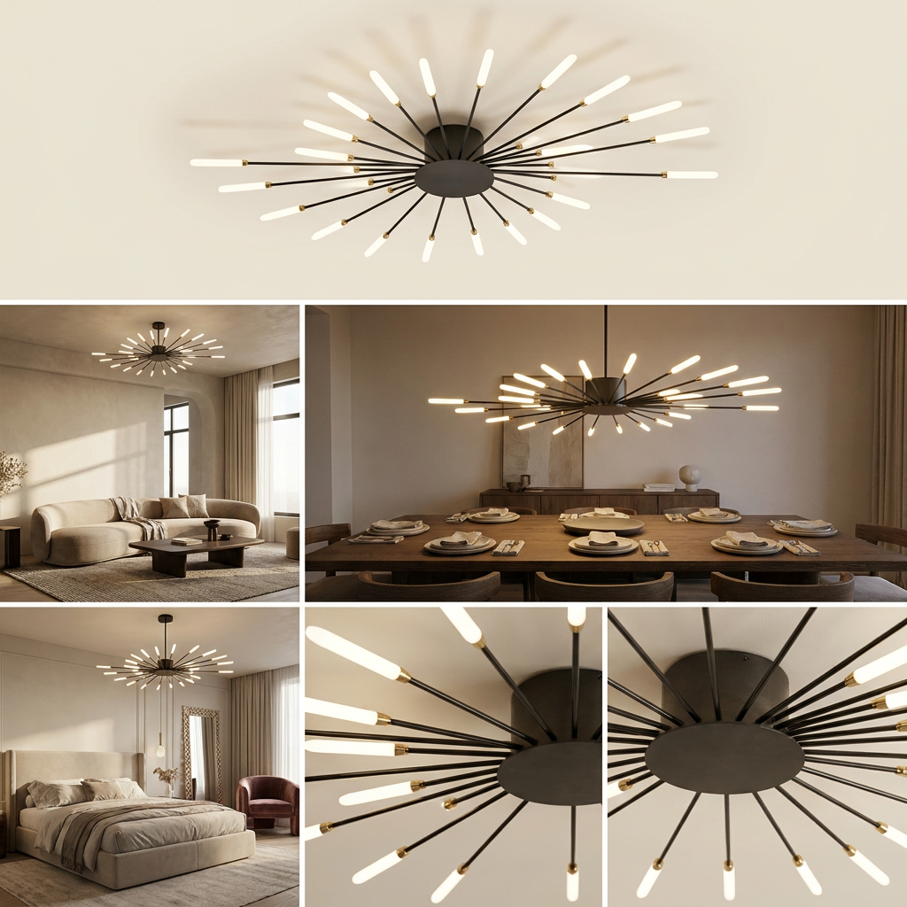 The Fireworks Ceiling Light lifestyle image - Higgsfield lux20v1 - hero