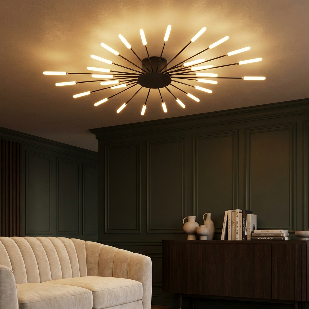 The Fireworks Ceiling Light lifestyle image - Higgsfield lux20v1 - a15