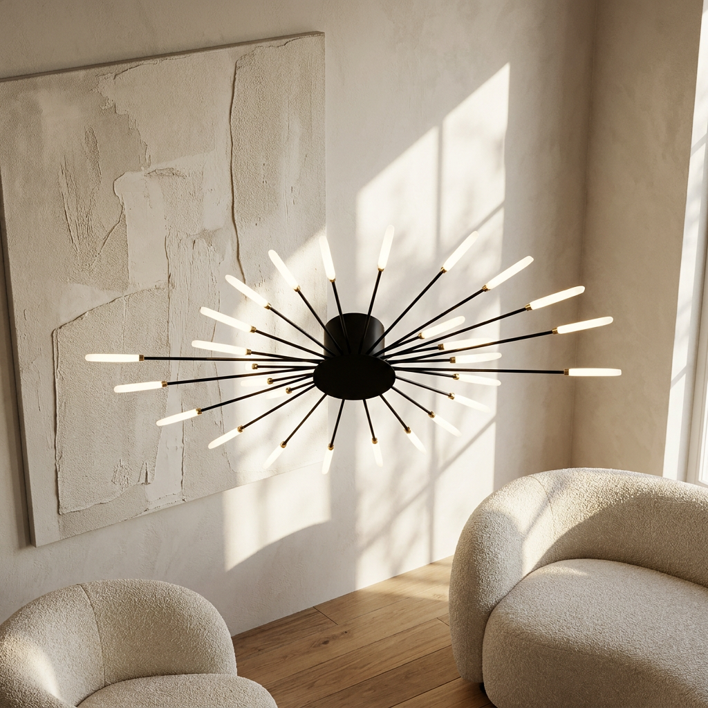 The Fireworks Ceiling Light lifestyle image - Higgsfield lux20v1 - a16