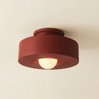 Ethereal Circle Nordic Resin LED Minimalist Ceiling Lamp lifestyle image - Higgsfield lux20v1 - hero