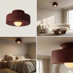 Ethereal Circle Nordic Resin LED Minimalist Ceiling Lamp lifestyle image - Higgsfield lux20v1 - a4
