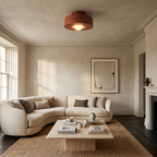 Ethereal Circle Nordic Resin LED Minimalist Ceiling Lamp lifestyle image - Higgsfield lux20v1 - a5