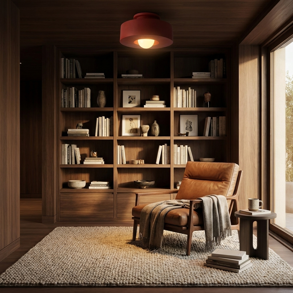 Ethereal Circle Nordic Resin LED Minimalist Ceiling Lamp lifestyle image - Higgsfield lux20v1 - a13