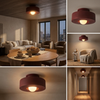 Ethereal Circle Nordic Resin LED Minimalist Ceiling Lamp lifestyle image - Higgsfield lux20v1 - a15