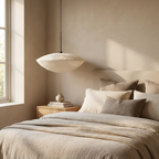The Wabi-Sabi Canvas Linen Ceiling Light lifestyle image - Higgsfield lux20v1 - a8