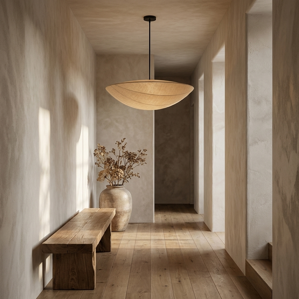 The Wabi-Sabi Canvas Linen Ceiling Light lifestyle image - Higgsfield lux20v1 - a11