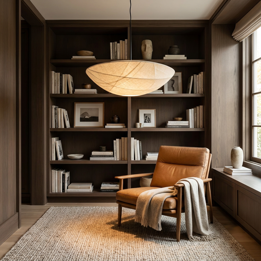 The Wabi-Sabi Canvas Linen Ceiling Light lifestyle image - Higgsfield lux20v1 - a13