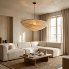 The Wabi-Sabi Canvas Linen Ceiling Light lifestyle image - Higgsfield lux20v1 - a14