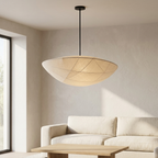 The Wabi-Sabi Canvas Linen Ceiling Light lifestyle image - Higgsfield lux20v1 - a17