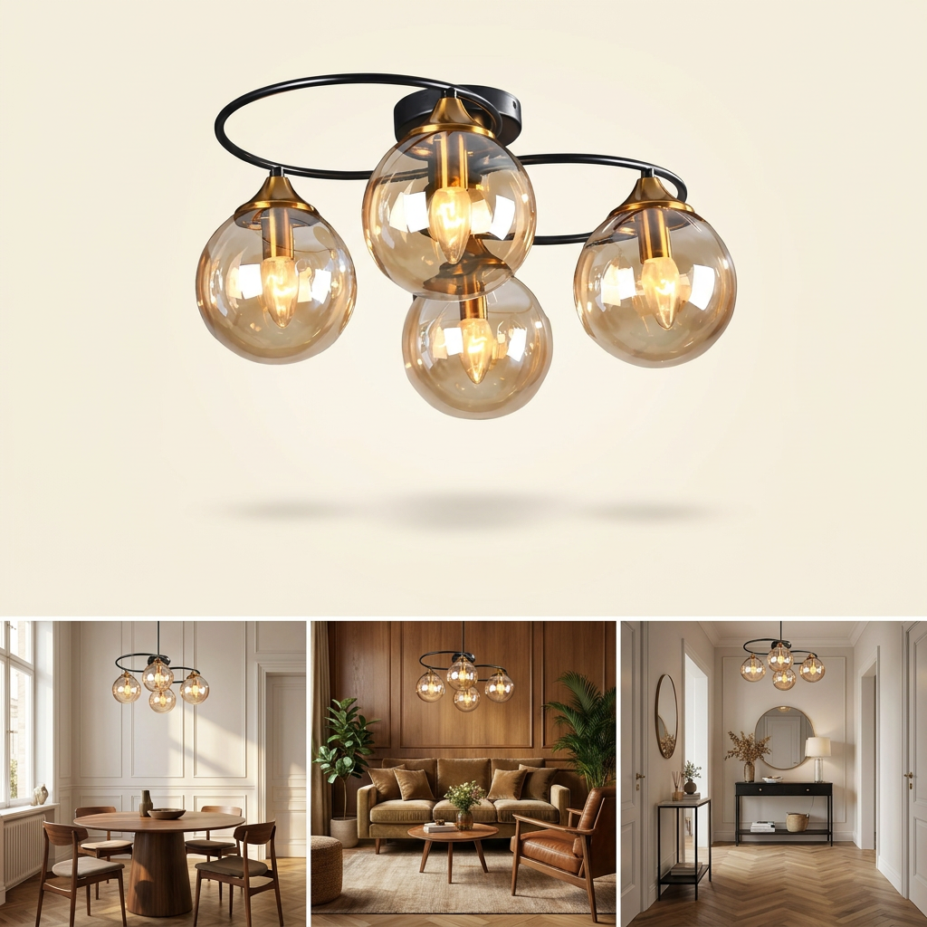 The Vintage Halo Ceiling Light lifestyle image - Higgsfield lux20v1 - hero