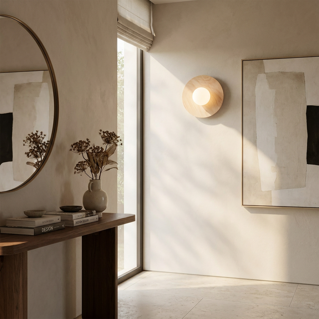 The Serenity Wooden Light lifestyle image - Higgsfield lux20v1 - a9