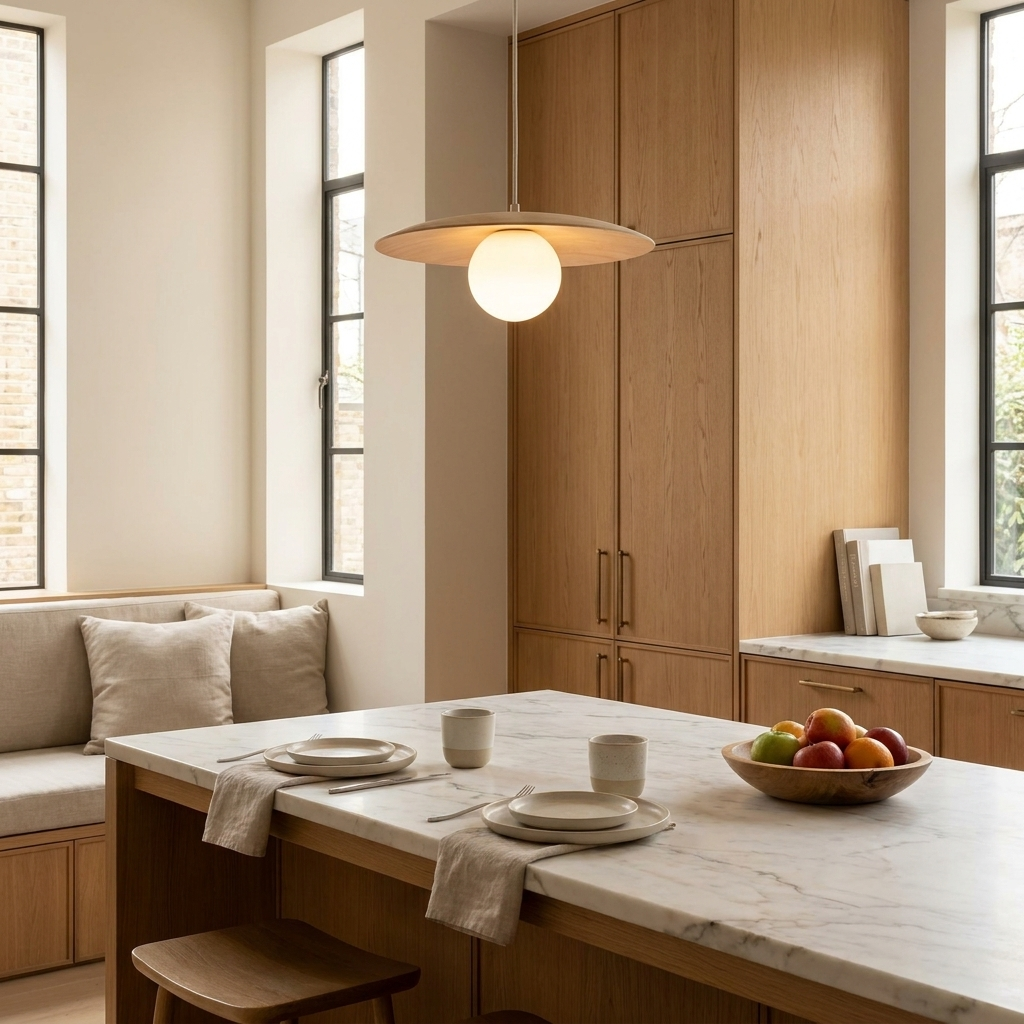 The Serenity Wooden Light lifestyle image - Higgsfield lux20v1 - a10
