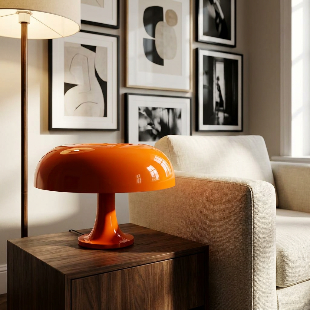 Oyster Mushroom Burst Table Lamp lifestyle image - Higgsfield lux20v1 - a6