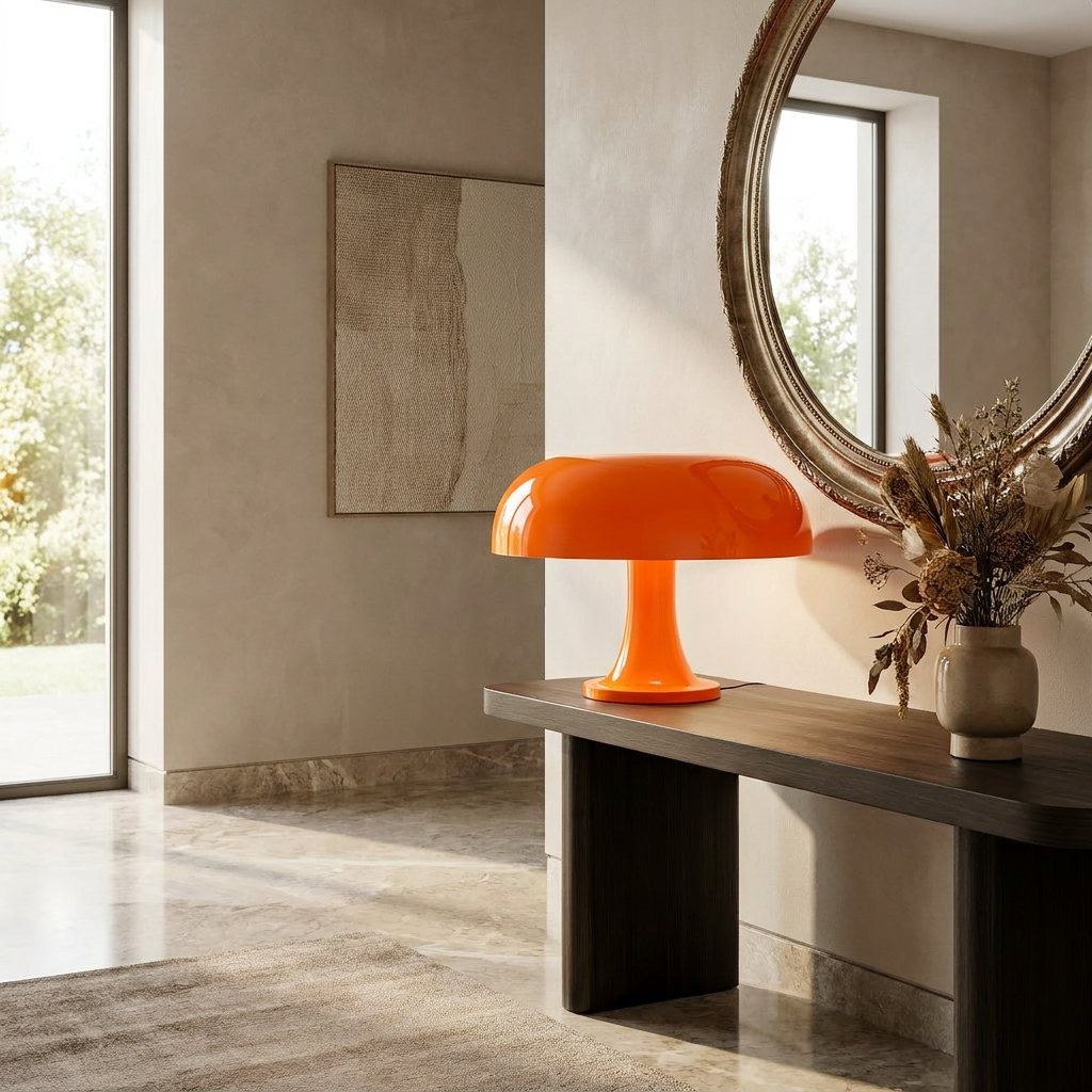 Oyster Mushroom Burst Table Lamp lifestyle image - Higgsfield lux20v1 - a9