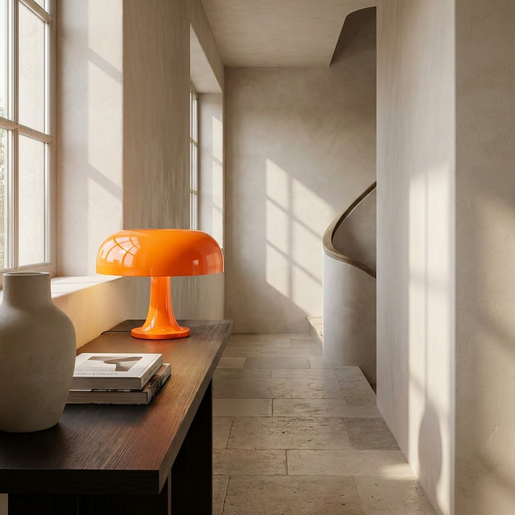Oyster Mushroom Burst Table Lamp lifestyle image - Higgsfield lux20v1 - a11