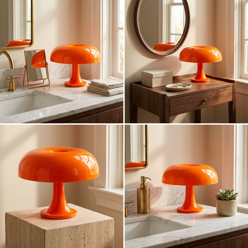 Oyster Mushroom Burst Table Lamp lifestyle image - Higgsfield lux20v1 - a12