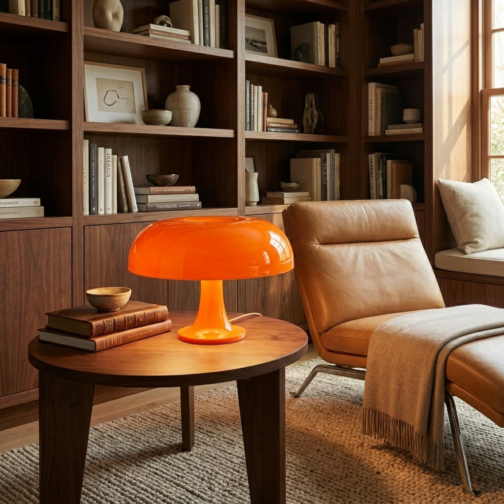Oyster Mushroom Burst Table Lamp lifestyle image - Higgsfield lux20v1 - a13