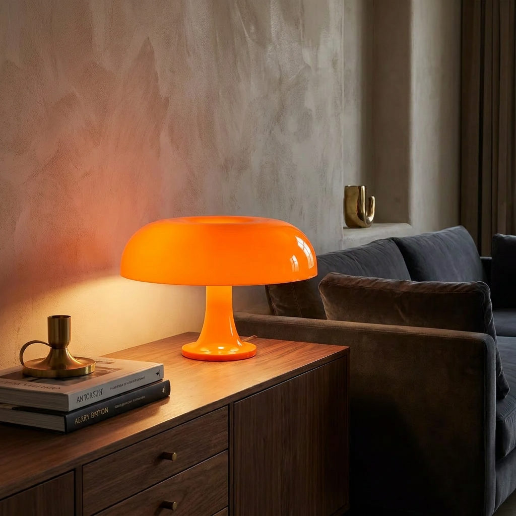 Oyster Mushroom Burst Table Lamp lifestyle image - Higgsfield lux20v1 - a15