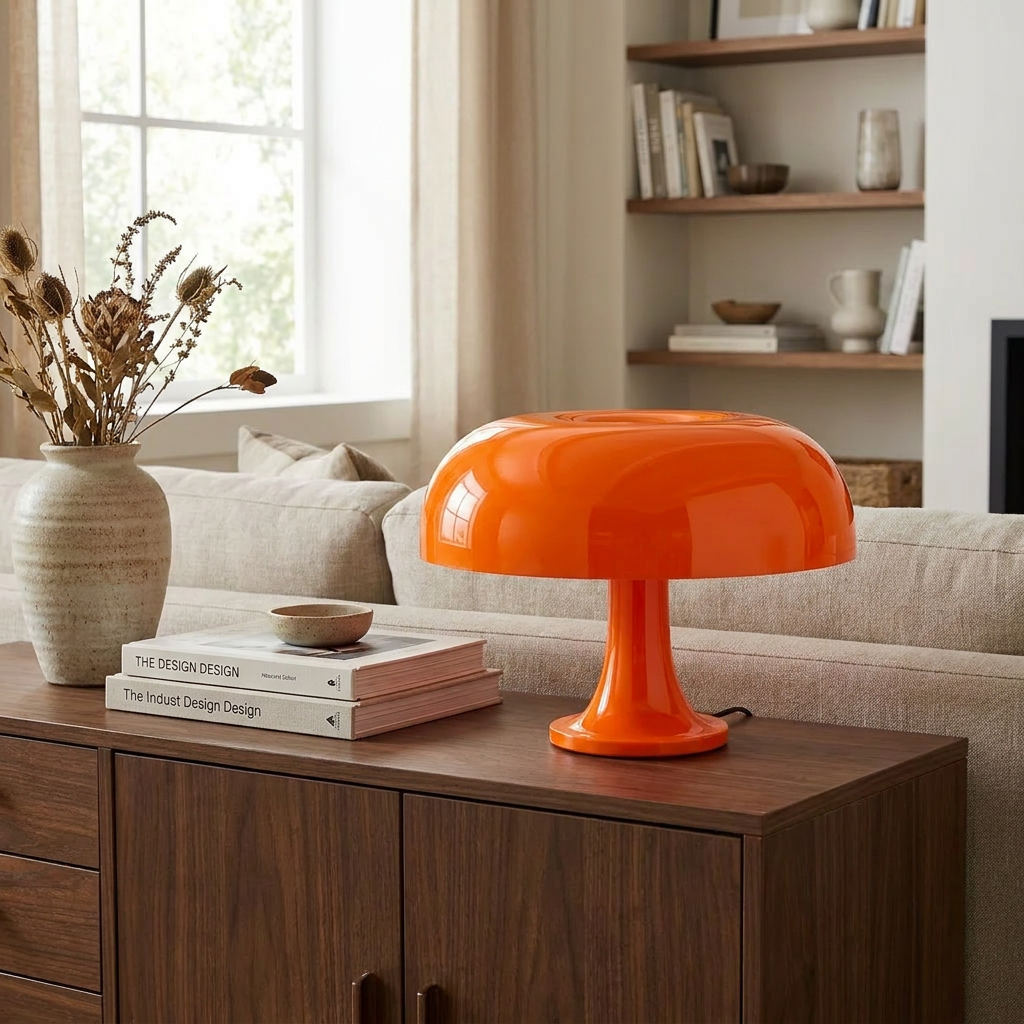 Oyster Mushroom Burst Table Lamp lifestyle image - Higgsfield lux20v1 - a18