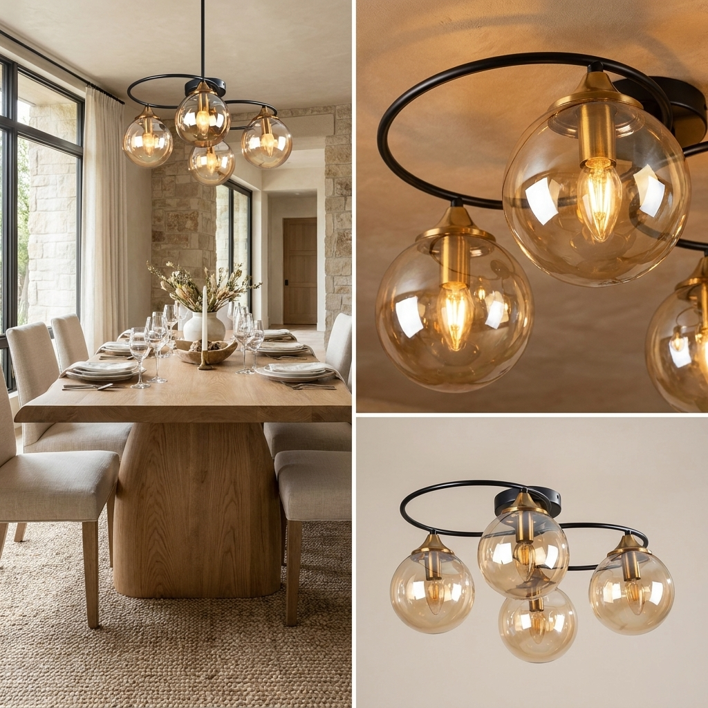 The Vintage Halo Ceiling Light lifestyle image - Higgsfield lux20v1 - a7