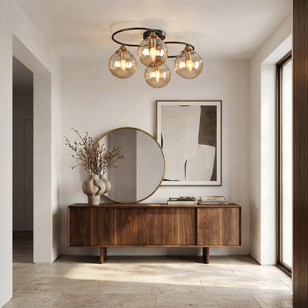 The Vintage Halo Ceiling Light lifestyle image - Higgsfield lux20v1 - a9