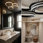 Modern Black Metal Chandelier Ceiling Light lifestyle image - Higgsfield lux20v1 - a12