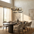 Modern Black Metal Chandelier Ceiling Light lifestyle image - Higgsfield lux20v1 - a19