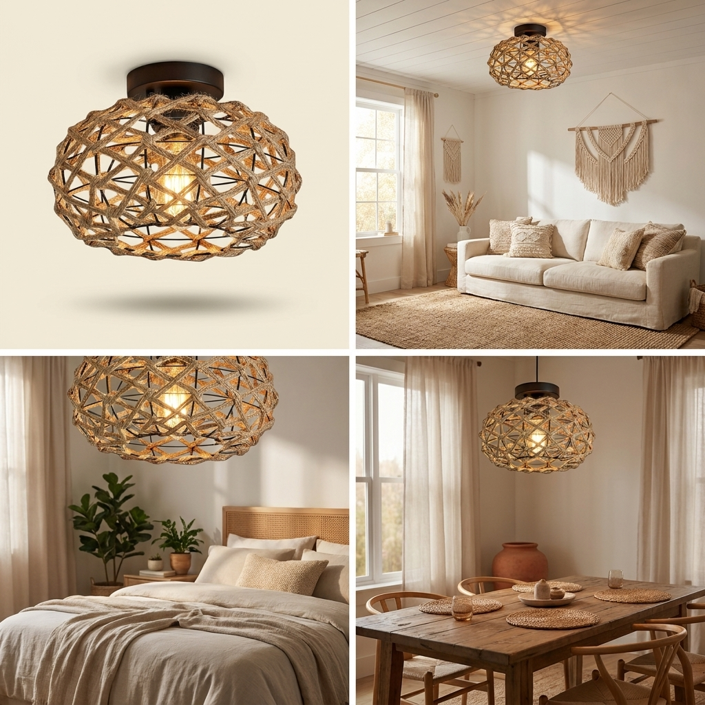 Bohemian Ceiling Light lifestyle image - Higgsfield lux20v1 - hero