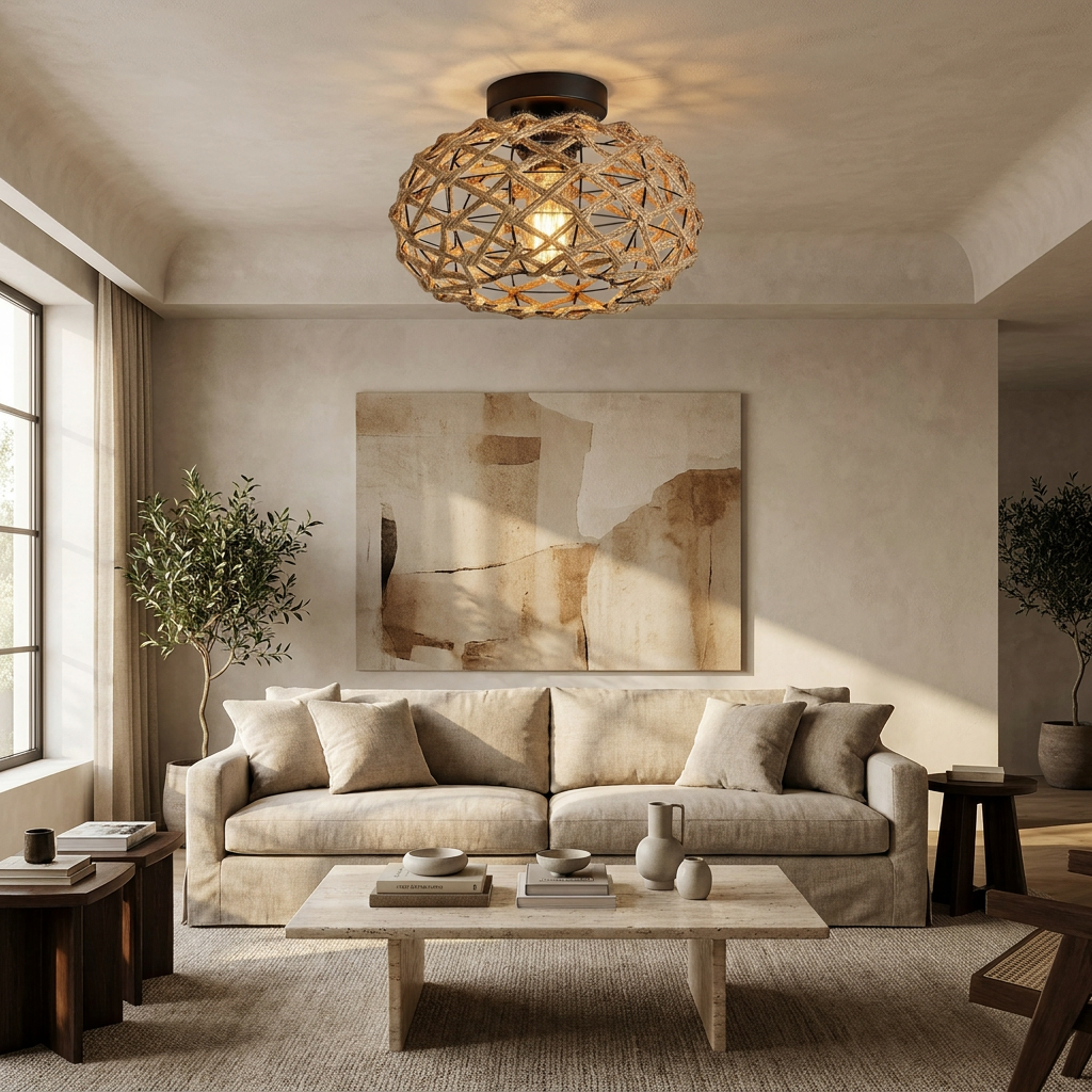 Bohemian Ceiling Light lifestyle image - Higgsfield lux20v1 - a5