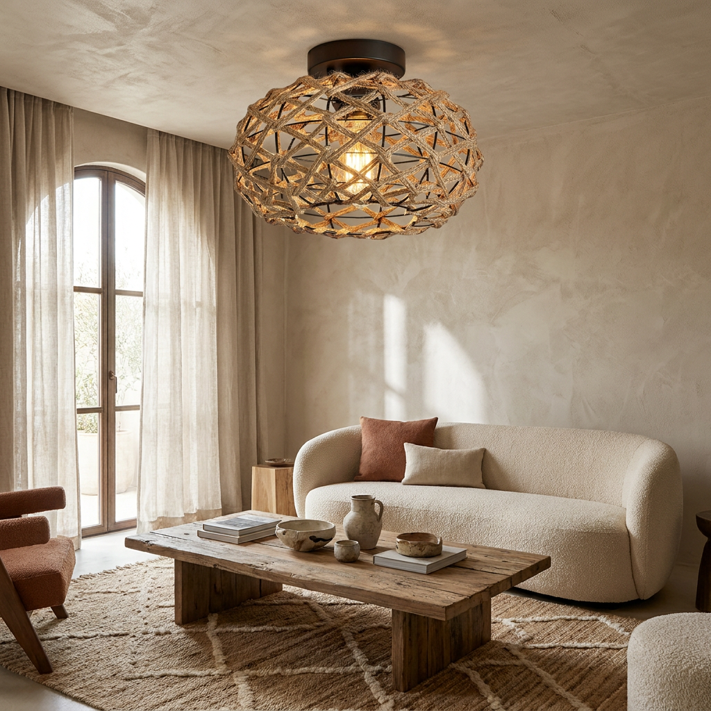 Bohemian Ceiling Light lifestyle image - Higgsfield lux20v1 - a14