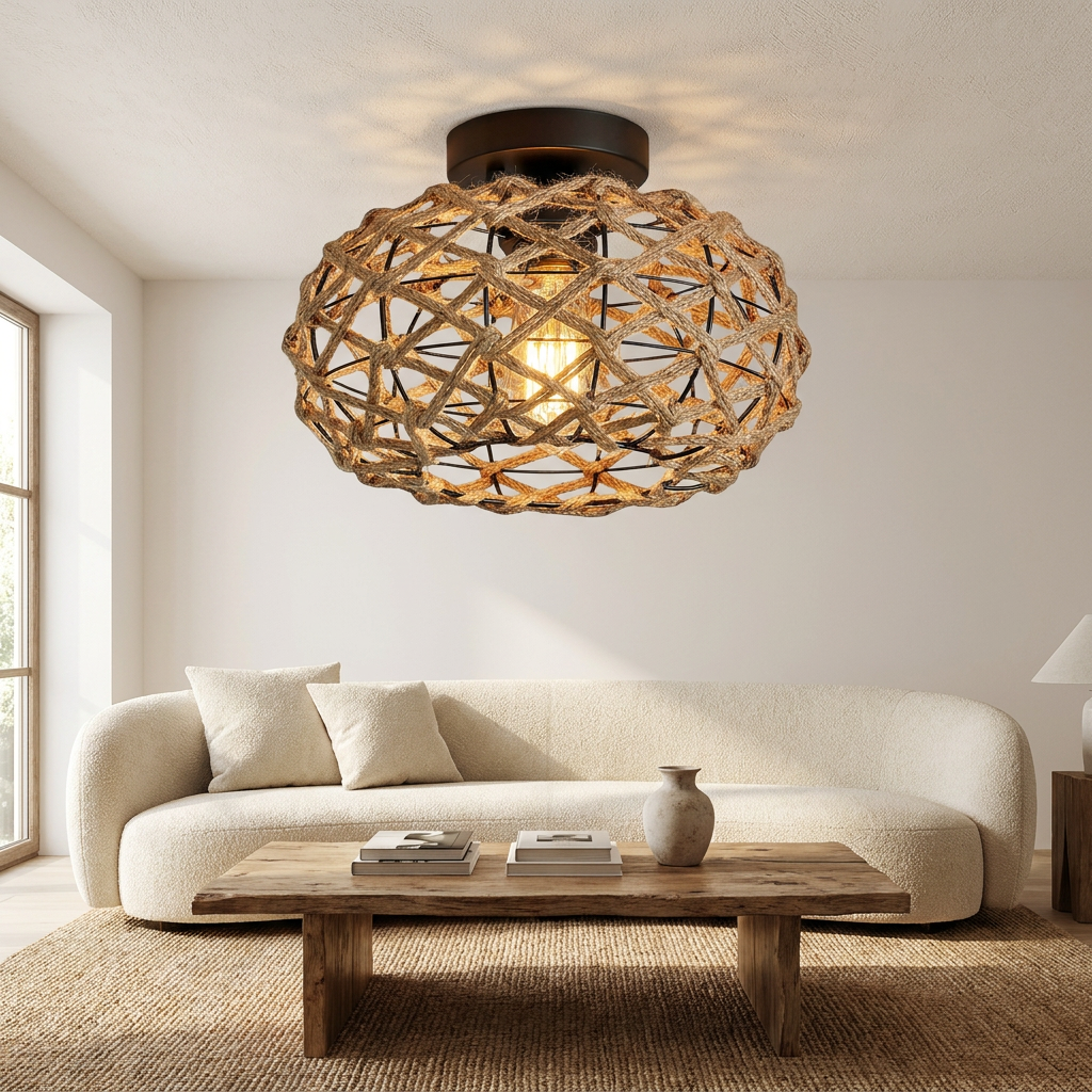 Bohemian Ceiling Light lifestyle image - Higgsfield lux20v1 - a19