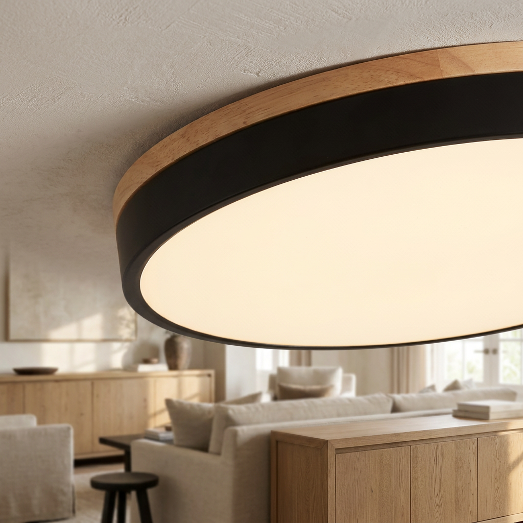 Nordic LED Round Flush Acrylic Minimalist Ceiling Light lifestyle image - Higgsfield lux20v1 - a4