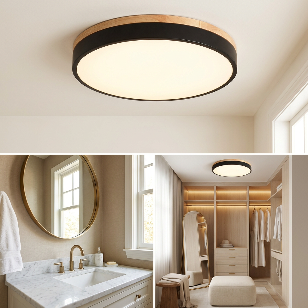 Nordic LED Round Flush Acrylic Minimalist Ceiling Light lifestyle image - Higgsfield lux20v1 - a12