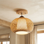 Muto Handmade Rattan Ceiling Light lifestyle image - Higgsfield lux20v1 - a4