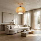 Muto Handmade Rattan Ceiling Light lifestyle image - Higgsfield lux20v1 - a5