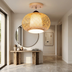 Muto Handmade Rattan Ceiling Light lifestyle image - Higgsfield lux20v1 - a9