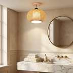 Muto Handmade Rattan Ceiling Light lifestyle image - Higgsfield lux20v1 - a12